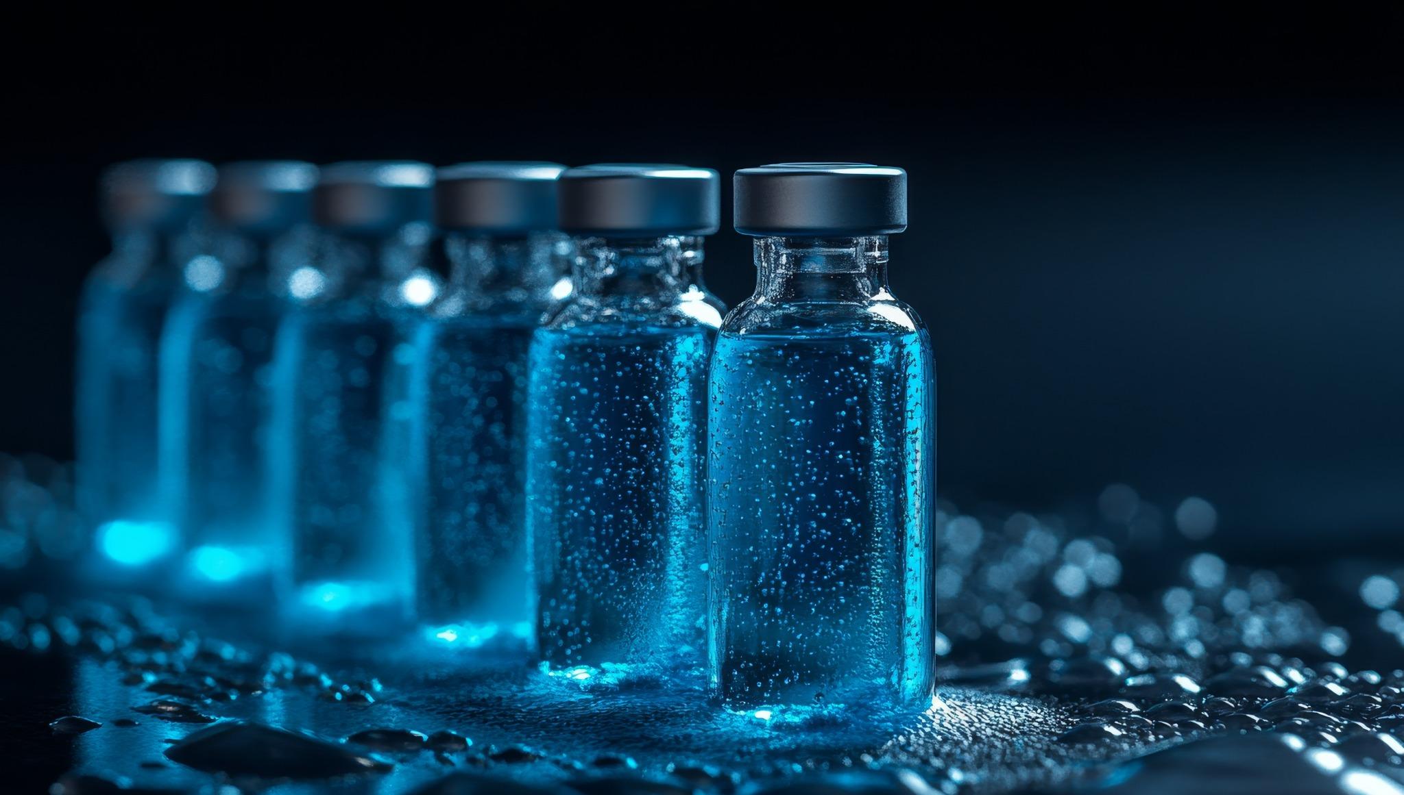 Peptide vials at Temple Peptides